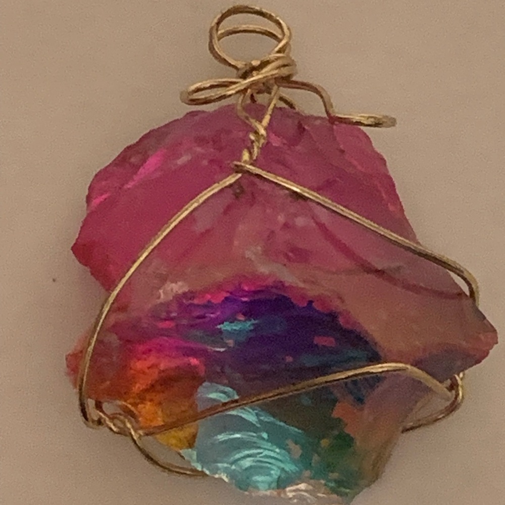 Rainbow Solar Quartz Ethnic Pendant Jewelry